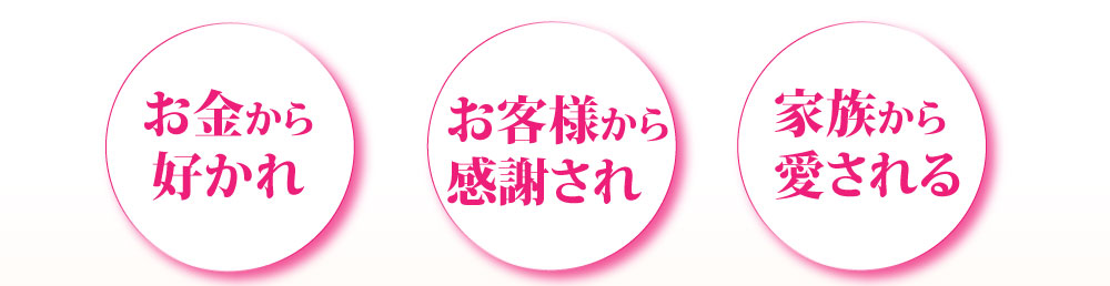 お金から好かれお客様から感謝され家族から愛される